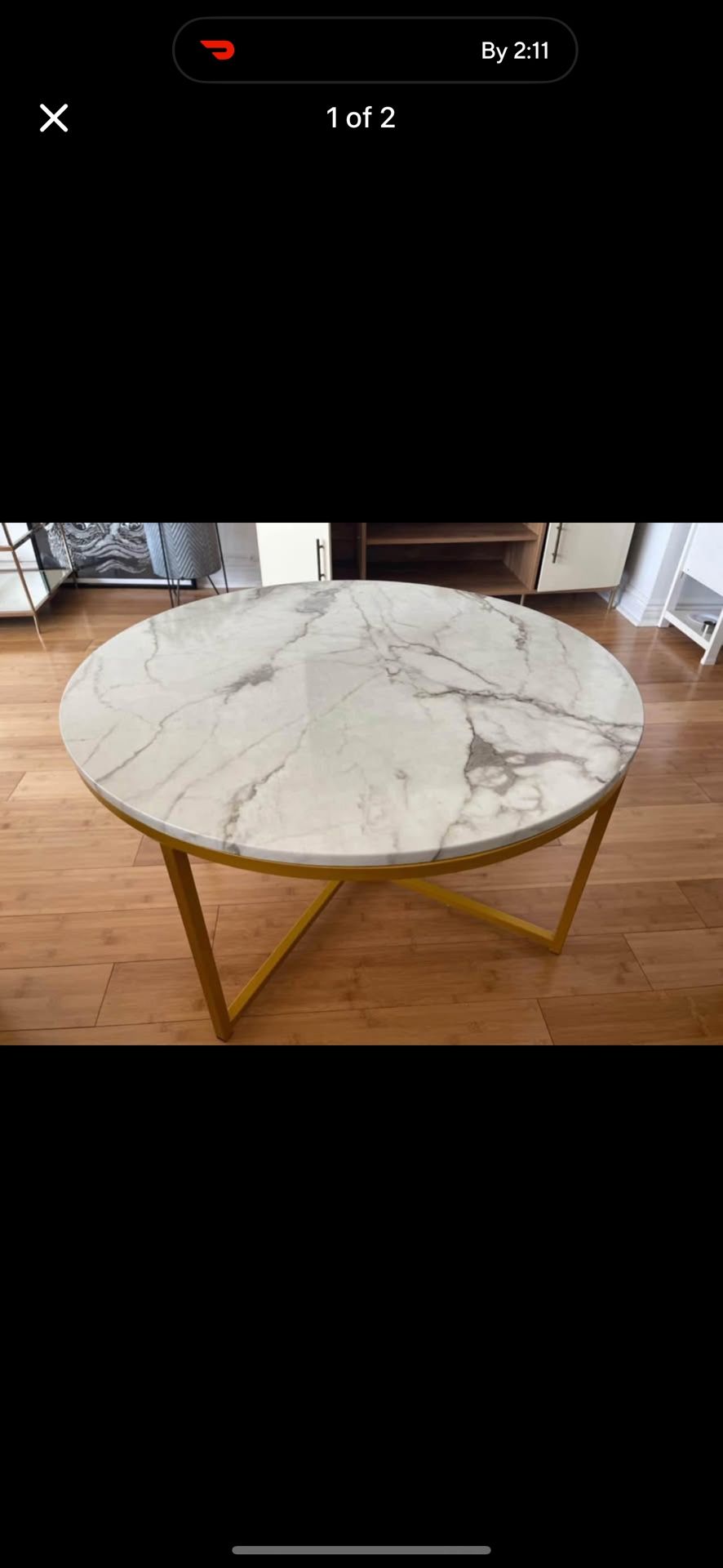 Round Table Faux Marble Gold Table