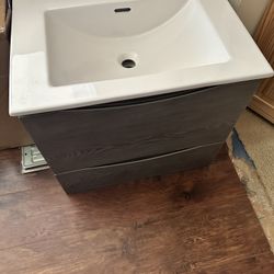 Wall hung vanity unit combo