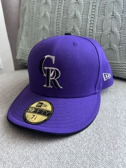 New Era 59FIFTY Colorado Rockies Purple Fitted MLB Baseball Hat Size 7 1/4
