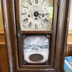 VTG England Clock Co  8 Day Spring Wound