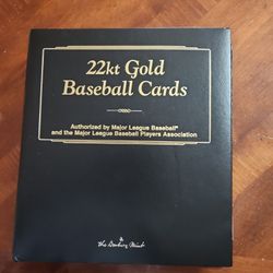 Baseball Cards 22 Kt Gold Album Set