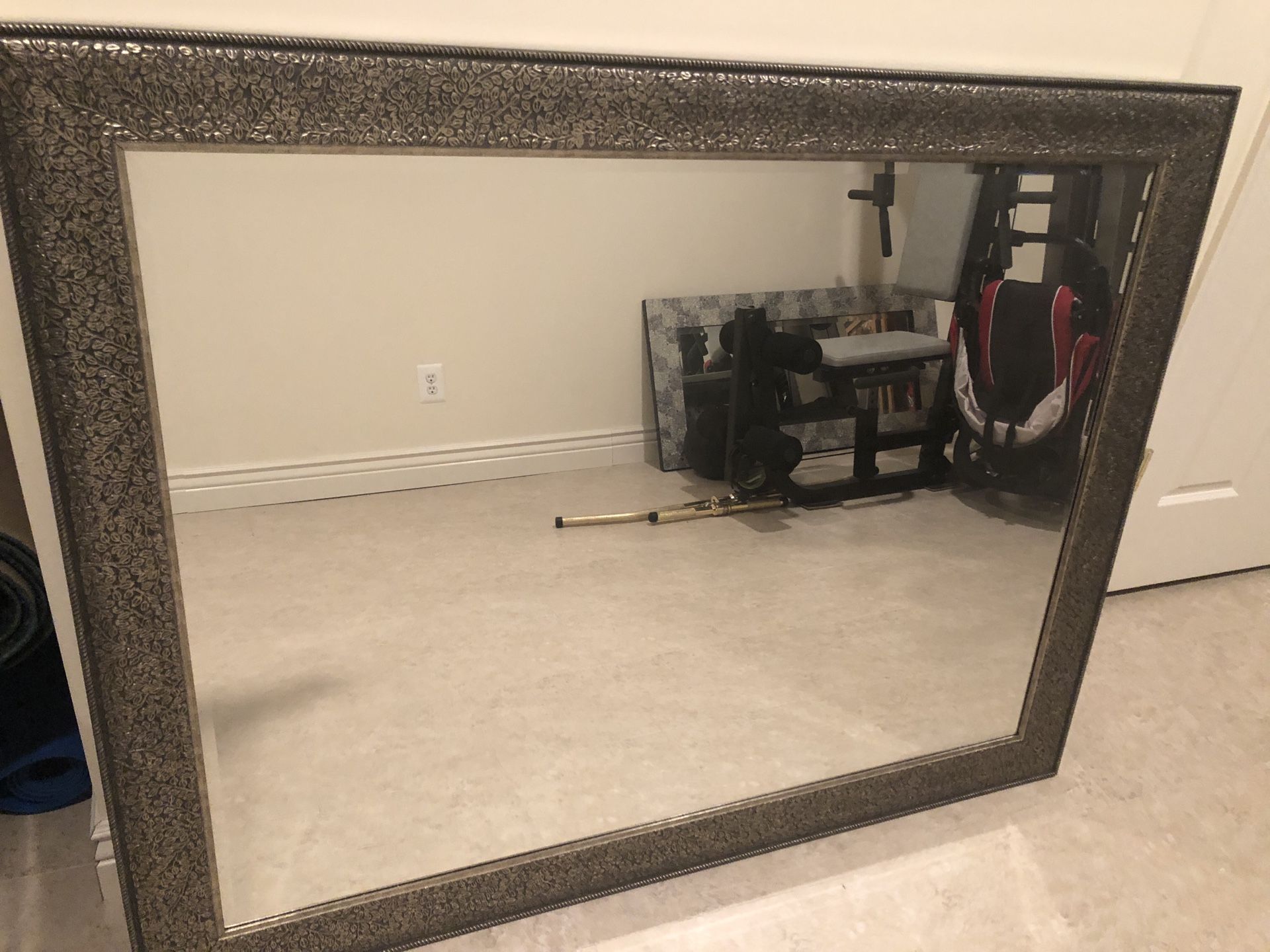 Oversized textured Wall Mirror