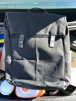 Mercedes Benz Black Canvas Laptop Backpack