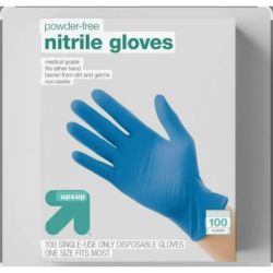Open-Box New Up  Up Powder-Free 100 Count One Size Fits Most Nitrile Gloves Retail $15.00