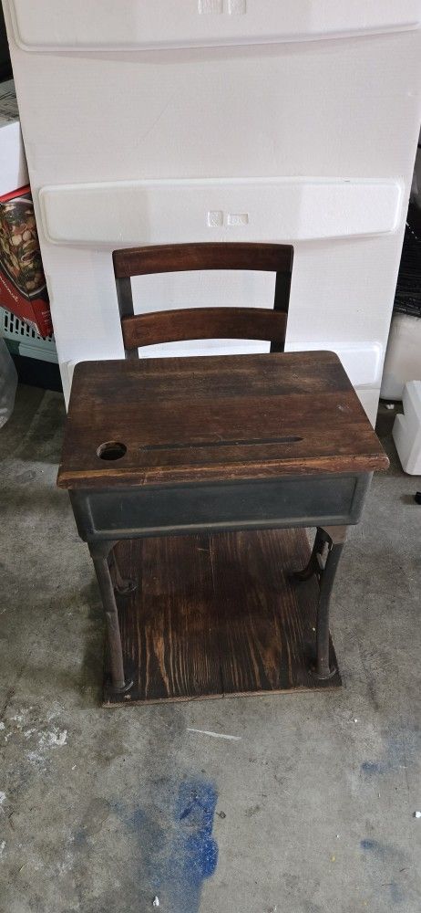 Antique Children's School Desk