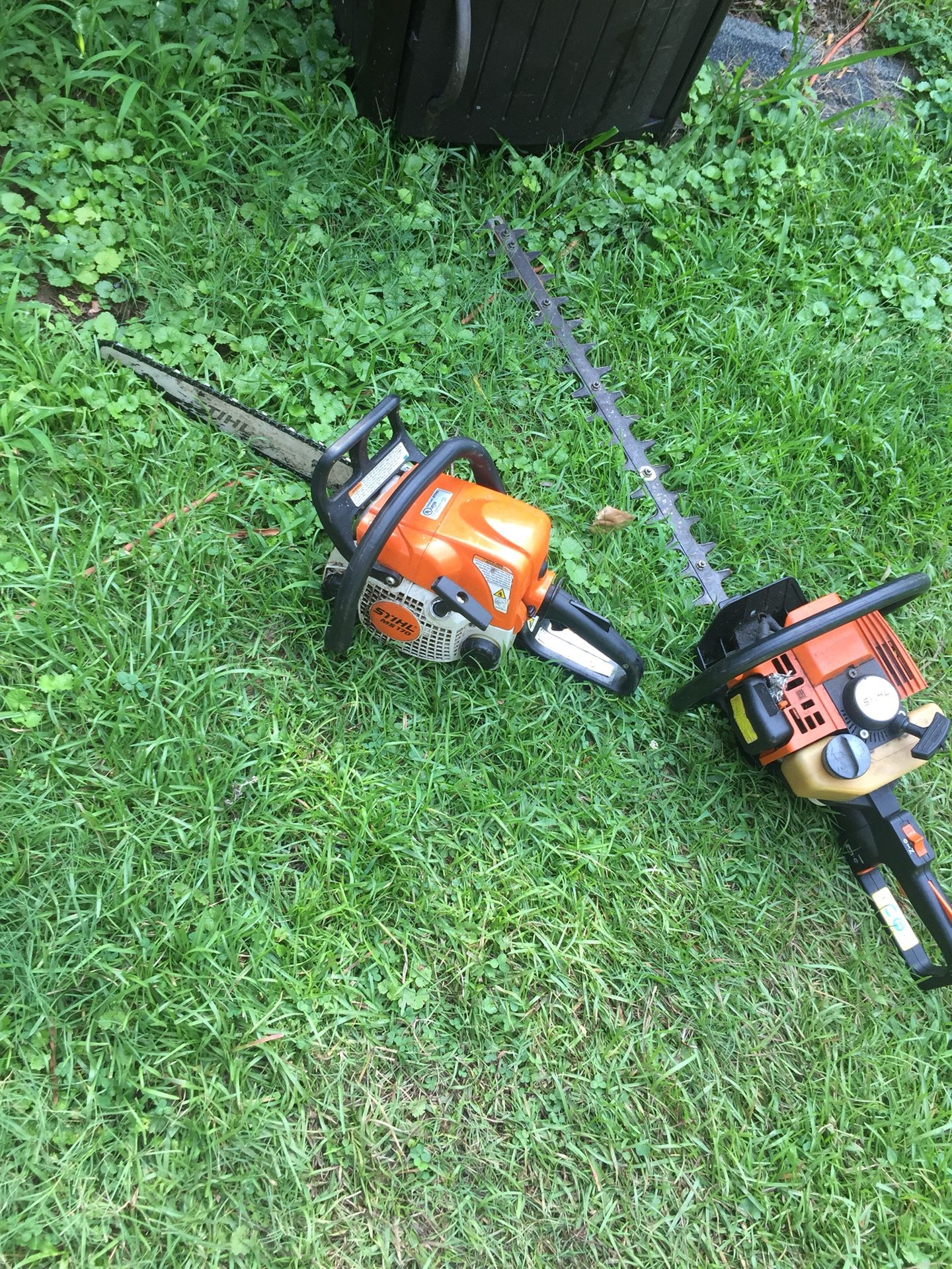 Sthil chain saw sthil bush trimmmer