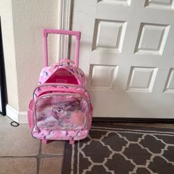 Pink Kids Roll Backpack 