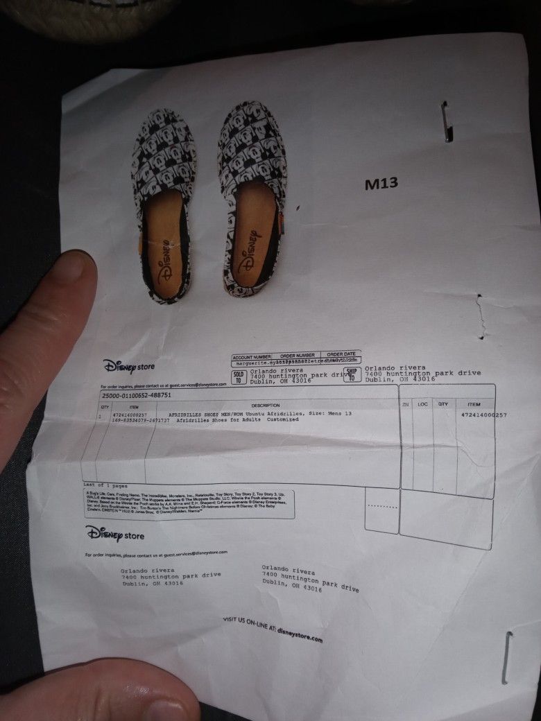 Brand New Never Worn Disney Mickey Mouse Slip Ons