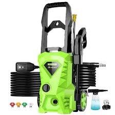 Homdox 2.6GPM Electric Pressure Washer, 1500W Power Washer, High Power Cleaner with 4 Nozzles, Ideal for Car, Home, Garden (Green)