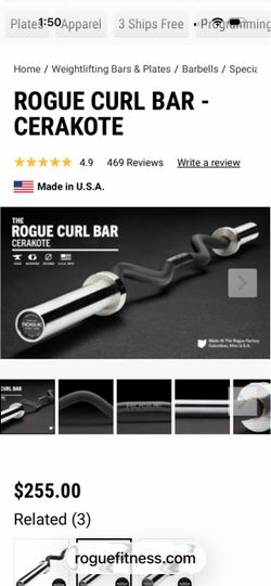 Rogue Fitness Cerakote Curl Bar