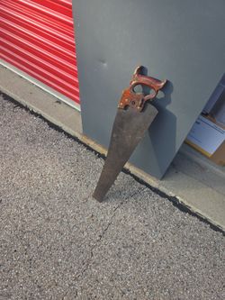 Vintage Hand Saw with Decorative Handle