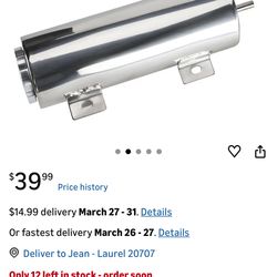 9 Inch By 3 Inch Stainless Steel Coolant Expansion Overflow Tank