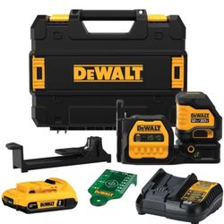 DEWALT 20V/12V MAX Laser Level Kit, Cross Line Laser, Green (DCLE34020G)
