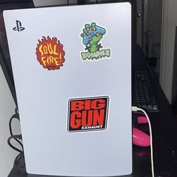 PlayStation five with three controllers, mouse and keyboard