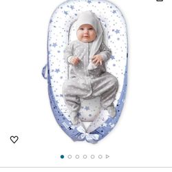 Baby Lounger for Newborn Cover - Newborn Lounger for 0-12 Months, Breathable & Portable Infant Lounger - Adjustable Cotton