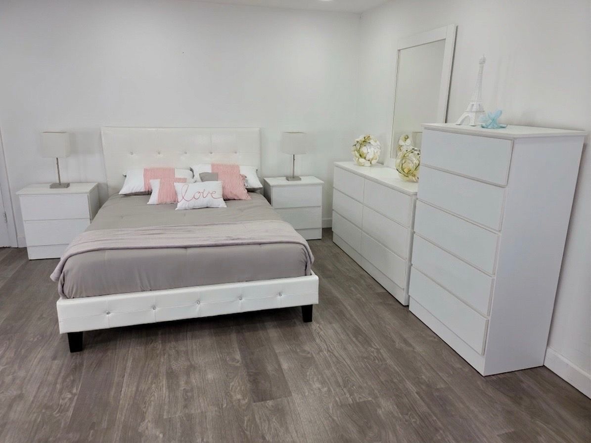 Brand New Queen Bedroom Set with MATTRESS / Juego de Cuarto Queen Nuevo a Estrenar โฆ Fast Delivery ๐