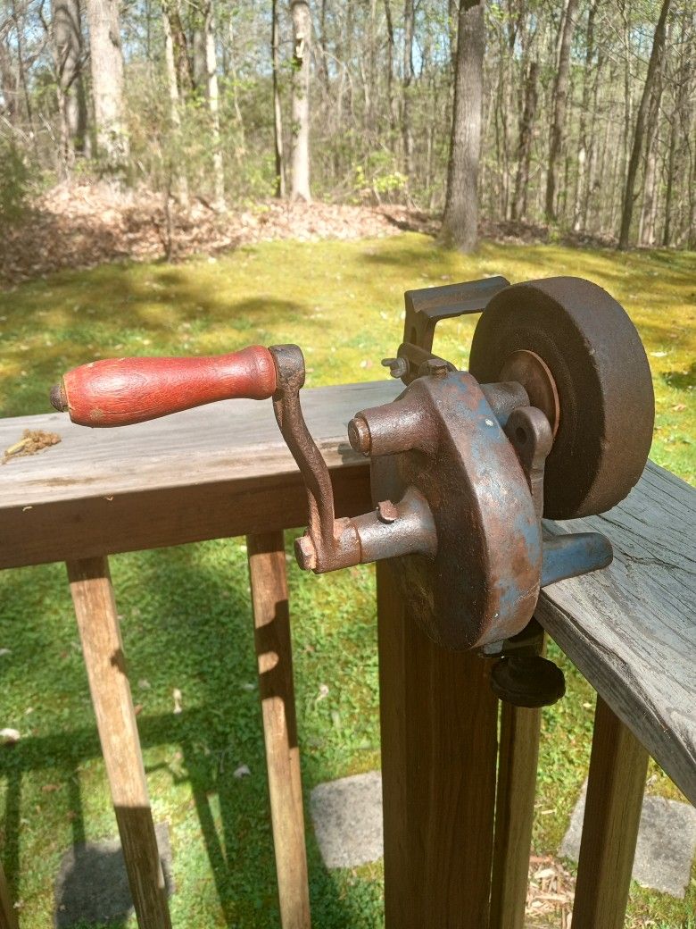 Antique Luther Line Hand Crank Grinder