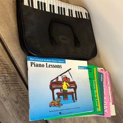 Beginner Piano Books & Carrier-$15.