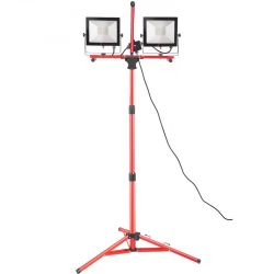 200# LED Work Light with Stand, 10000 Lumen Dual-head LED Work Light with 27.6\"-68.1\" Adjustable and Foldable Tripod Stand, IP65 Waterproofed LED Tr