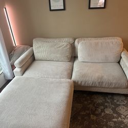 Cream Corduroy Couch