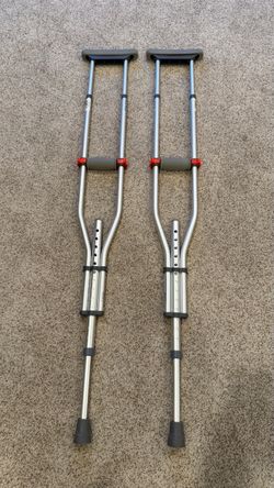 Adjustable Aluminum Underarm Crutches – Pair