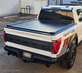 2004-2026 Ford F150 5.6 ft Short Bed SyneticUSA Hard Aluminum Automatic Retractable Tonneau Cover w/ T-slot Rail System