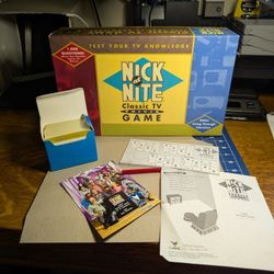 NICK AT NIGHT Classic TV Trivia Game Cardinal 1997 OPEN BOX