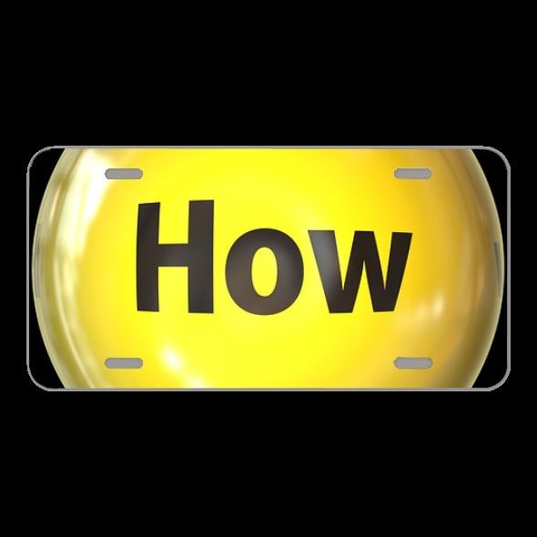 License Plate Novelty Car Front Question Who How What Where When