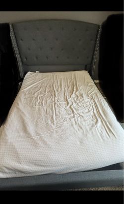 Queen bed and mattress ( Box spring not included)