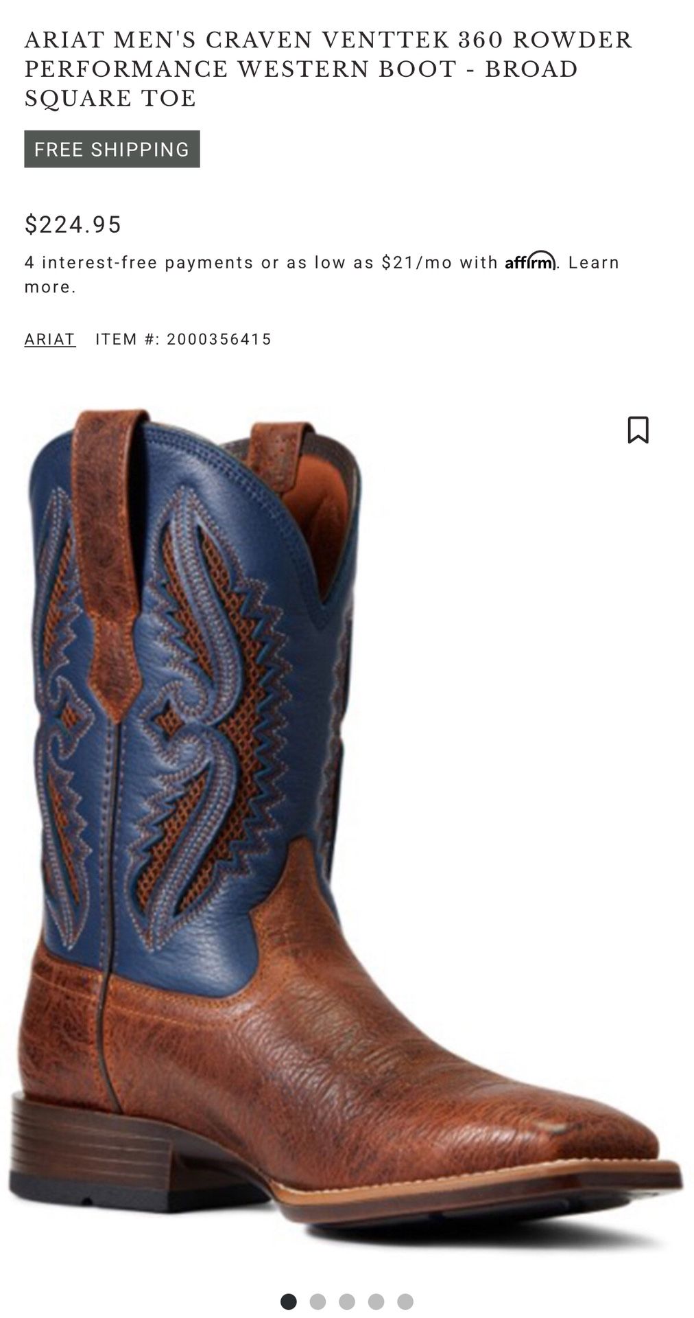 Ariat Men’s Boots / Size 10.5