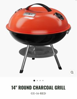 14” round charcoal grill new