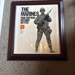 Military Framed Art World War 2 Marines 