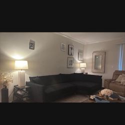 Beautiful Midnight Black Sectional, $625 Obo