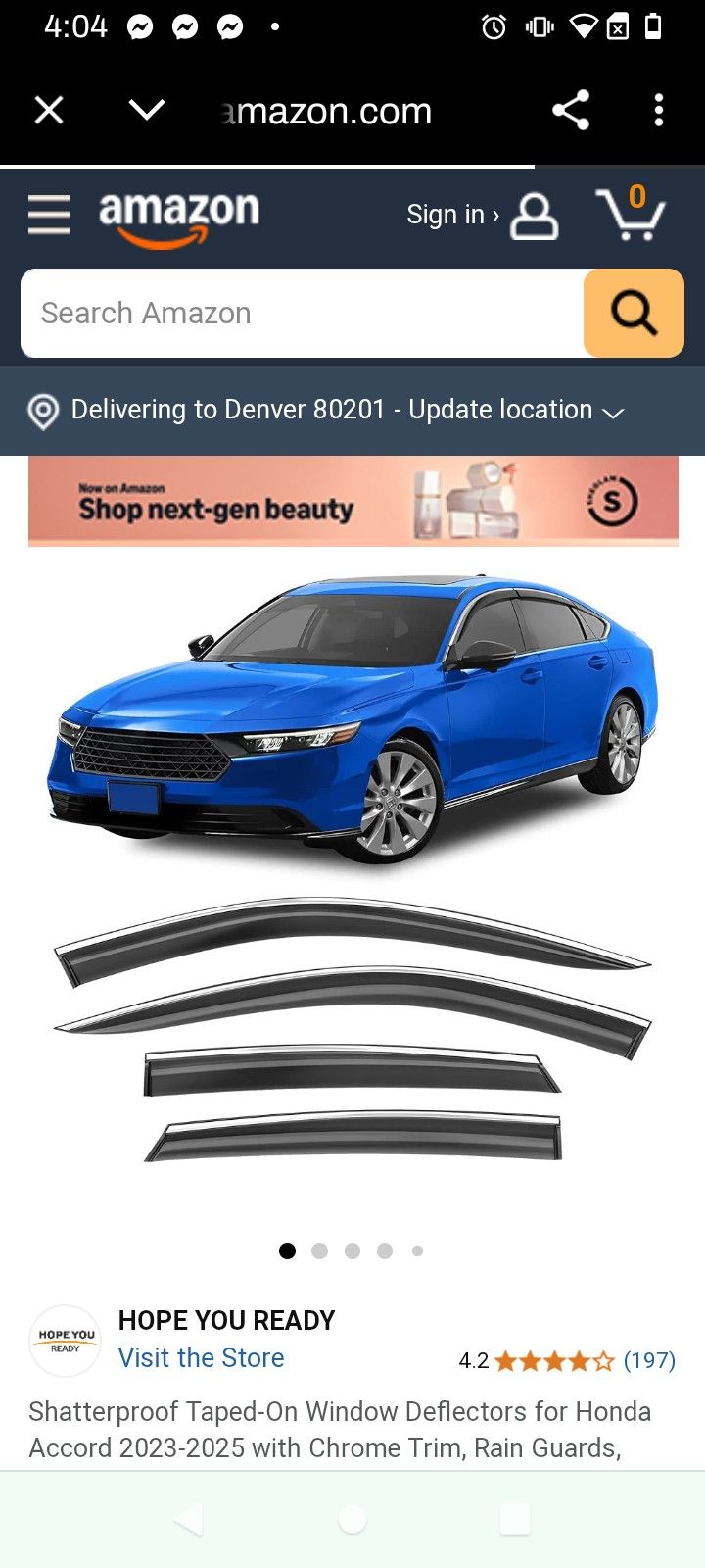 2023 Honda Accord Rain Visors