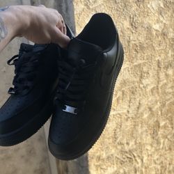 Black Air Force 1s Sz 9