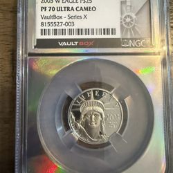 2003-W $25 Platinum Eagle PR70 ULTRA CAMEO