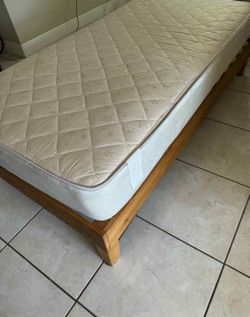 Twin Platform Bed Solid Wood - Good Condition