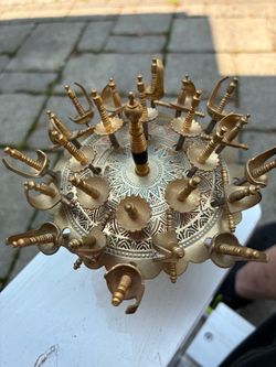 Vintage 1950s 24 count cocktail forks with display stand