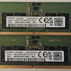 Samsung 16GB (2x8GB) DDR5 Laptop RAM – PC5-5600B SODIMM (M425R1GB4PB0-CWM0D)
