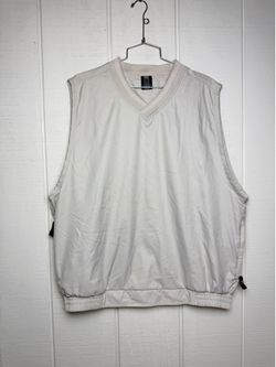 Nike Golf Pullover Vest Windbreaker Silver/Black V-neck Men’s Large - 25x28”