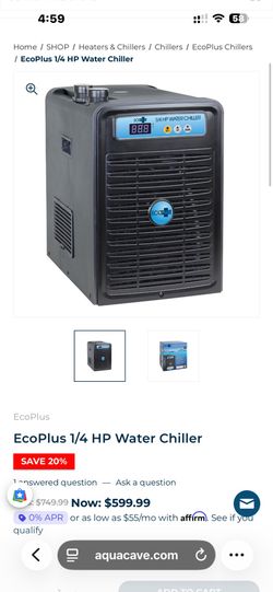 Aquarium chiller 1/4 HP
