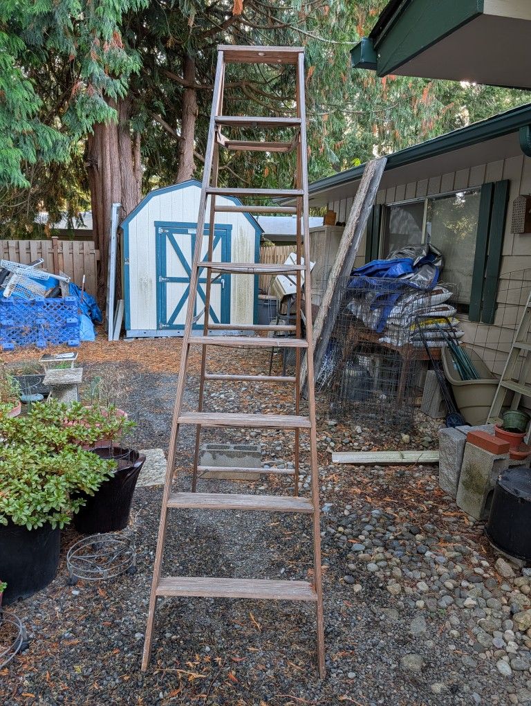 8 Foot Werner Wood Ladder