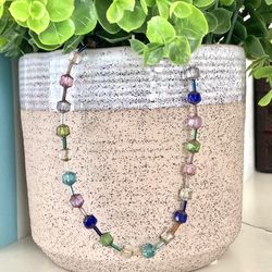 Colorful Beaded Choker Necklace 