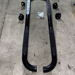 3” Inch Black Tube Running Boards Side Steps Estribos For 2007-2017 Jeep Wrangler 4 Door