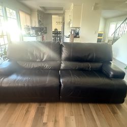 Leather reclining Couch 