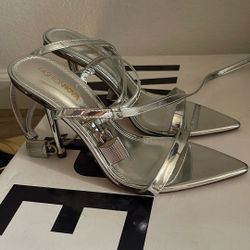 Silver Heels Size 8