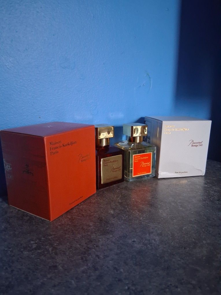 ❤️ Baccarat Rouge 540 EDP 2.4oz (Red bottle) + 🤍 Baccarat Rouge 540 Extrait 2.4oz (White bottle)