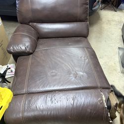 Leather Reclining Couch