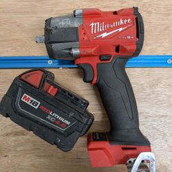 Milwaukee M18 Fuel 3/8 Mid-Torque Impact Wrench & Battery USED