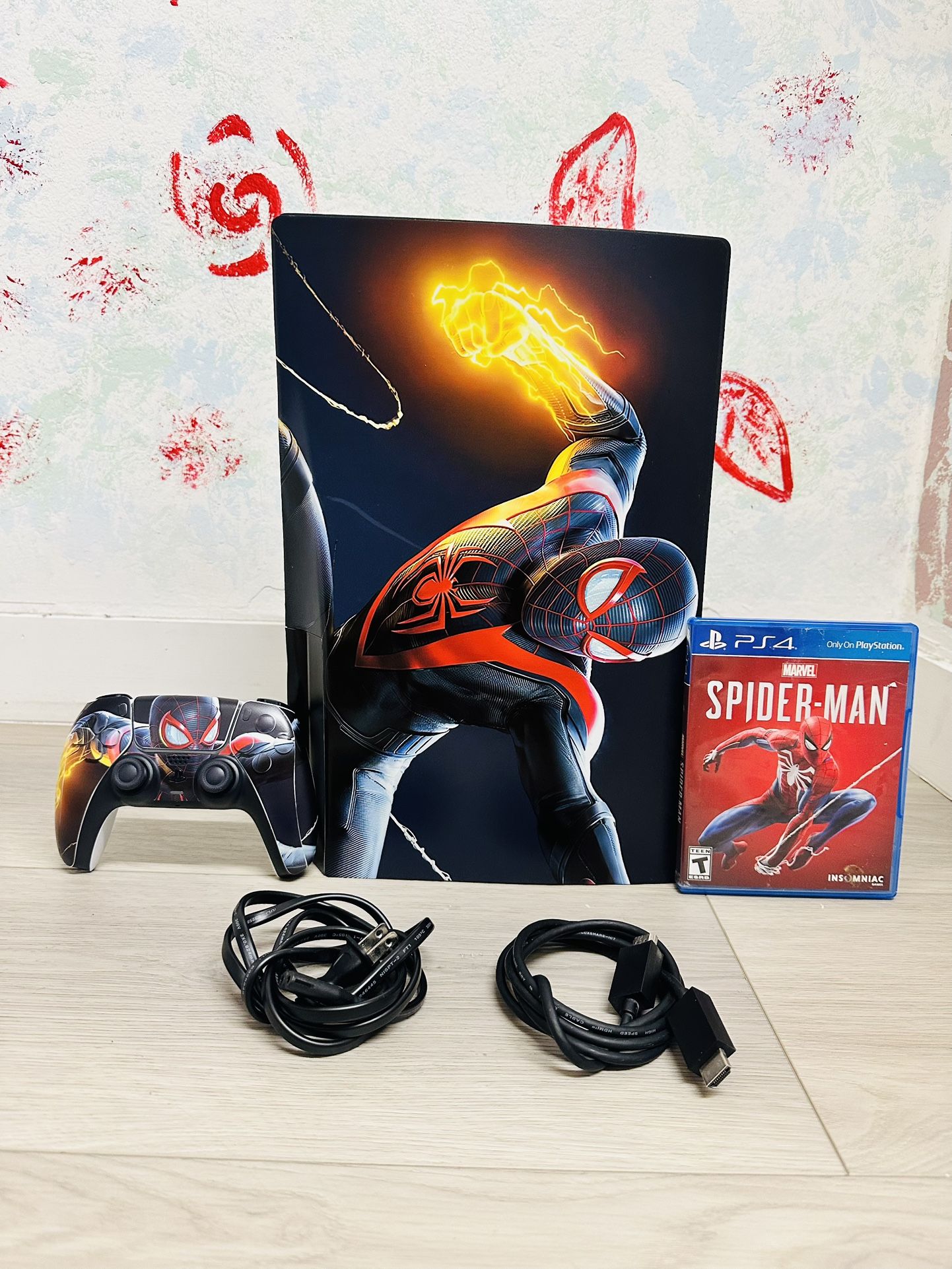 Sony PlayStation 5 - 825GB , Bonus 1 Game Spider Man   ( Used Very New  )